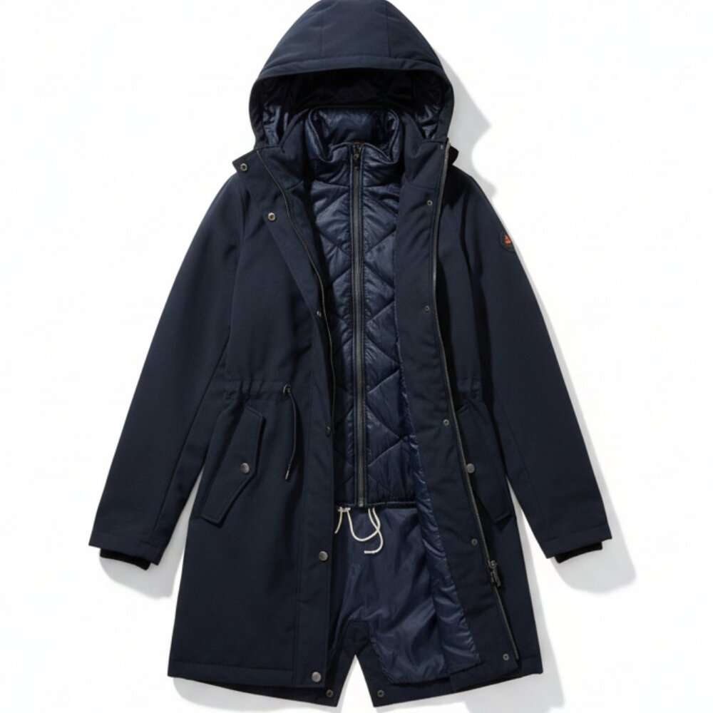 French Connection Navy Hooded Softshell Jacket – Inner Bib – Sz M